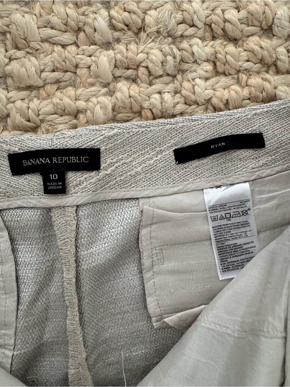 Banana Republic Light Grey/Beige Tailored Bermuda Shorts - Picture 2 of 4